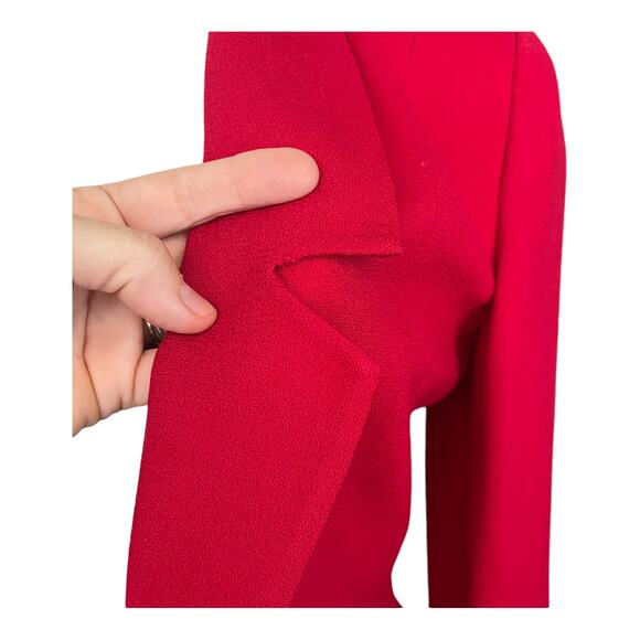 Christian Dior Vintage Red Wool Crop Blazer Size 2 - Picture 7 of 16